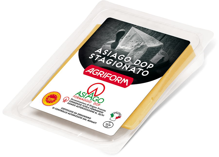 Asiago Stagionato with thermoformed packaging